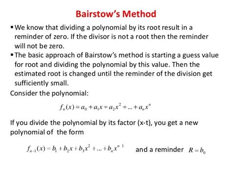 bairstow method matlab